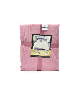 بطانية كنج جاكار سادة 220×240سم لون وردي