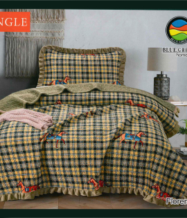 مجموعة لحاف مع مفرش سرير وخدادية كينج مخمل 