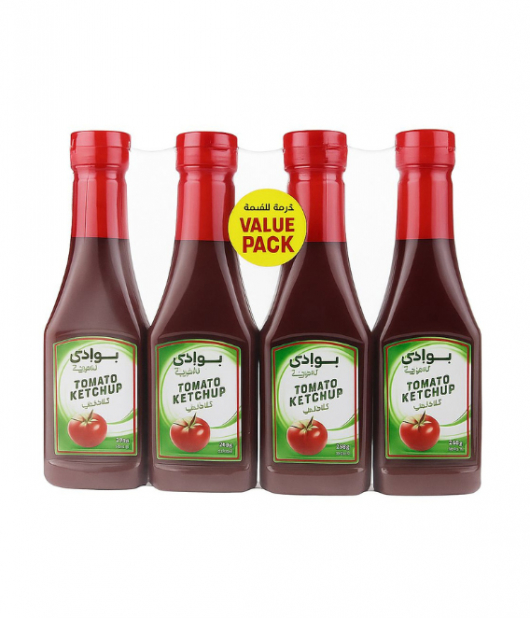 بوادي الكويت كاتشب طماطم 4 × 340 جرام بوادي الكويت كاتشب طماطم 4 × 340 جرام