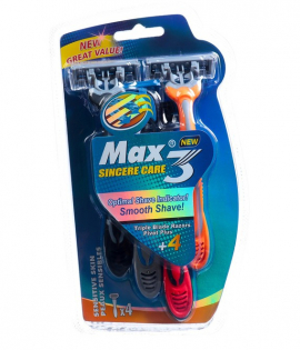ماكس سينسيري كير 3 ماكينة حلاقة ثلاثية الشفرات ×4
