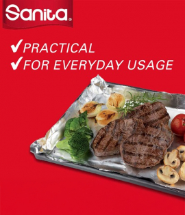 سانيتا ورق المنيوم قصدير 450 مم × 85م