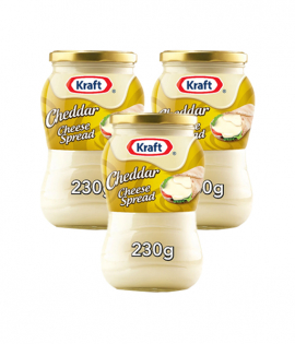 كرافت - جبنة بوك شيدر قابلة للدهن برطمان جولد 3 × 230 جم