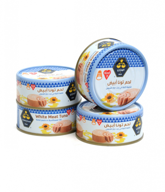 الوزان تونا زيت دوار شمس 4 حبة 160 جم
