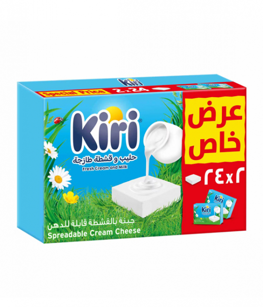 كيري جبنة كريمة قابلة للدهن 24 قطعة 2 × 432 جم