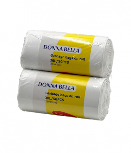 اكياس قمامة دونا بيلا ابيض 30ل/50 كيس × 2 حبه (65*50سم) 