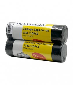 اكياس قمامة دونا بيلا اسود 135ل/10 كيس × 2 حبه (85*110سم) 