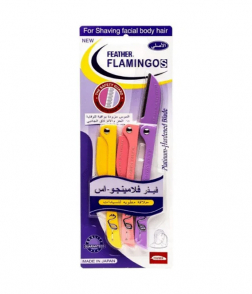 شفرات حلاقة لشعر الوجه للنساء من فيذر فلامينجو اس اليابانى – 3 قطع
