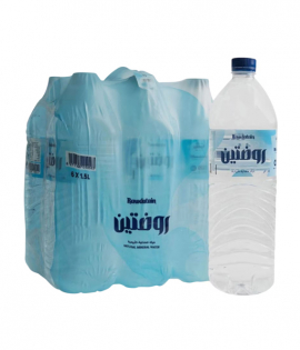 مياه الروضتين معدنية نقية 1.5 لتر عبوة بلاستيك *6