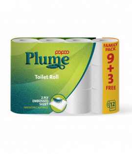 بابكو - لفة مرحاض بلوم من طبقتين 200 منديل ورقي (9 + 3 مجانًا)