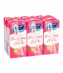 Almarai Premium Strawberry UHT Milk 200ml x Pack of 6