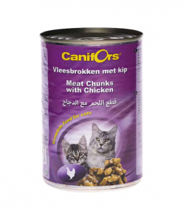 Canifors Complete feed for Cats Meet Chunks with Chicken 410g