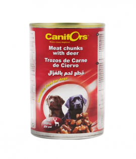 Canifors Complete feed for Dogs Meet Chunks with deer 410g