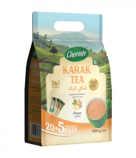 تشاريستو شاي كرك خلطة الشاي الفورية بالزنجبيل 25 ظرف