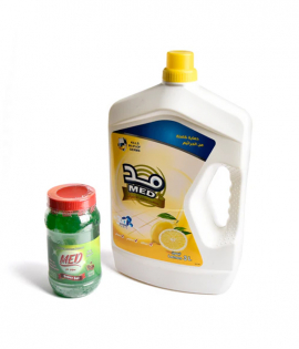 مد - منظف ومطهر الارضيات بالليمون 3 لتر + معجون تنظيف الارضيات 400 جرام