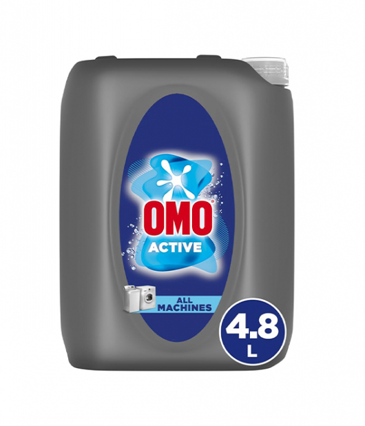 سائل أومو للغسيل ، أكتيف، يصل إلى ١٠٠٪ فعالية في إزالة البقع في غسلة واحدة ٤.٨ لتر سائل أومو للغسيل ، أكتيف، يصل إلى ١٠٠٪ فعالية في إزالة البقع في غسلة واحدة ٤.٨ لتر