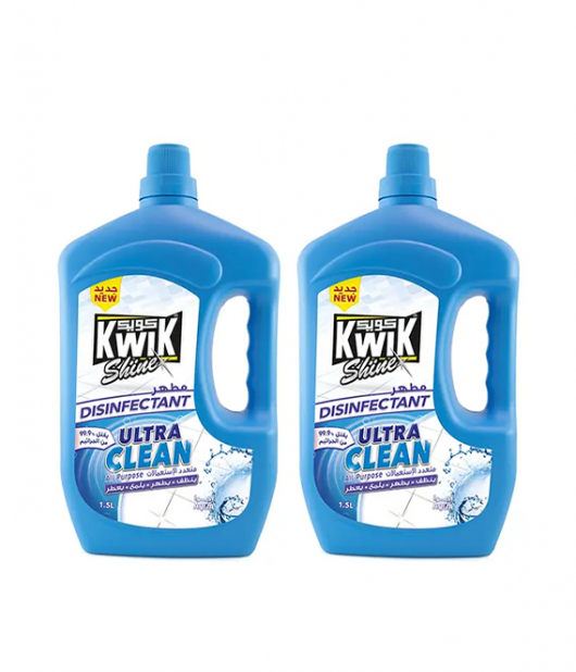 كويك شاين مطهر الترا 1.5 لتر 2 حبه متنوع كويك شاين مطهر الترا 1.5 لتر 2 حبه متنوع