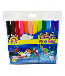  الوان فلوماستر12 لون قابلة للغسيل