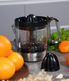 كليك اون عصارة حمضيات 40 واط، 1.0 لتر - عصارة حمضيات كهربائية قوية لعصير البرتقال الطازج والليمون والليمون 