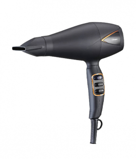مجفف شعر احترافي من كليكون، 2 إعدادات للسرعة و3 إعدادات للحرارة، وظيفة النفخ البارد، فلتر قابل للإزالة، قوة 2300 واط، حلقة تعليق، فلتر قابل للإزالة، موزع متضمن، مع مكثف، أسود | CK3303