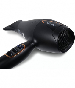 مجفف شعر احترافي من كليكون، 2 إعدادات للسرعة و3 إعدادات للحرارة، وظيفة النفخ البارد، فلتر قابل للإزالة، قوة 2300 واط، حلقة تعليق، فلتر قابل للإزالة، موزع متضمن، مع مكثف، أسود | CK3303