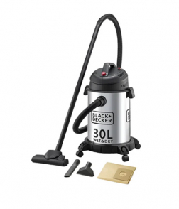 بلاك + ديكر مكنسة كهربائية أسطوانية رطبة وجافة سعة 30 لتر 1610 واط 