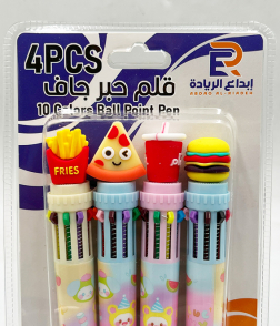 ابداع الريادة اقلام حبر جاف 10 ألوان مقاس 7. مل 4 حبة