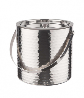 سطل ثلج مع ملقط استيل