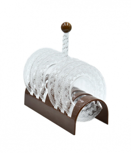 استاند اكليريك مع عدد ٦ صحون زجاج