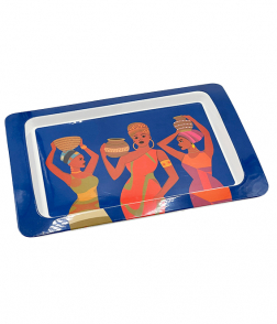 صينية ميلامين كبير نقشة افريقي 47*33*2.5 سم