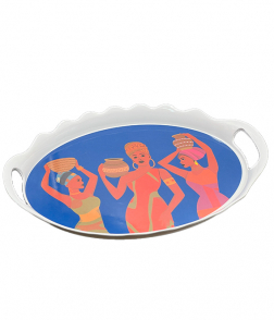 Melamine tray with African pattern 38*26.8*4.1 cm