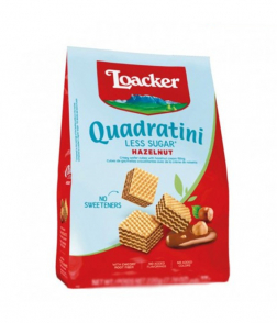 لواكر - كوادراتيني ويفر بالبندق سكر أقل 110 جم