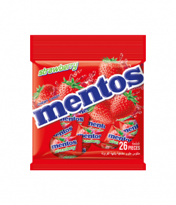 مينتوس حلوى فراولة حلوى مضغية 26 حبة كيس