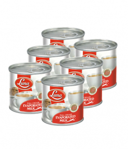 لونا حليب مبخر كامل الدسم 170 جرام عبوة توفير 6 علب