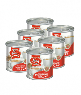 لونا حليب مبخر كامل الدسم 170 جرام عبوة توفير 6 علب