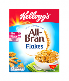 كيلوجز رقائق القمح الغنية بالنخالة 375 جم