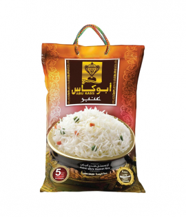 ابوكاس عنبر ارز بسمتي هندي ابيض(حبة طويلة) 5 كجم