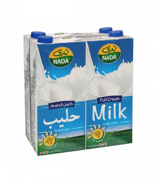 ندى حليب كامل الدسم 1 لتر 4 حبة