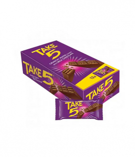 تيك 5 ويفر مقرمش مغطى بالشوكولاتة بالحليب، 25 جرام × 12