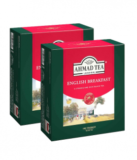 شاي أحمد - شاي الفطور الإنجليزي شاي أسود – 100 كيس شاي ×2