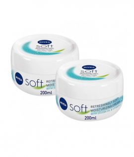 نيفيا كريم سوفت المرطب للوجه والجسم واليدين 2 × 200 مل