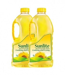 صن لايت زيت نباتي مختلط للطبخ والقلي 1.5 لتر 2 حبة