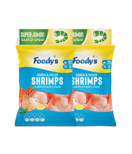 فوديز روبيان سوبر جامبو مطبوخ ومقشر مع الذيل 400جم ×2