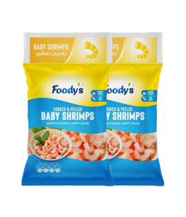 فوديز روبيان صغير مطبوخ ومقشر مع الذيل 200جم ×2