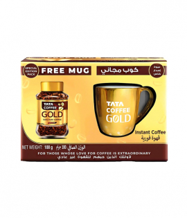 تاتا قهوة ذهبية برطمان 100 جم + مج