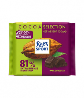 ريتر سبورت شوكولاتة داكنوة 81% ذوق رفيع 100 جم