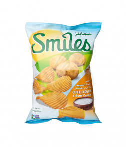 فيكو سمايلز بطاطا طبيعية بطعم جبنة التشيدر والكريم الحامض 200جم