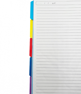 دفتر سلك بناتي غلاف مقوي 200 ورقة مع 5 فواصل 