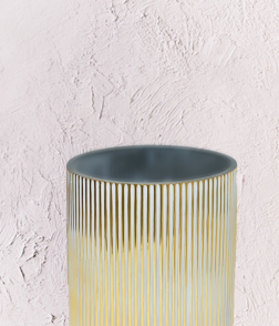 مزهرية سيراميك لون ذهبي #003204