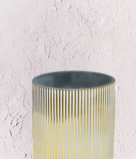 مزهرية سيراميك لون ذهبي #003204