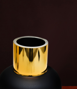 مزهرية سيراميك لون ذهبي #003215